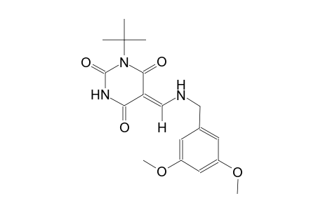 (5Z)-1-tert-butyl-5-{[(3,5-dimethoxybenzyl)amino]methylene}-2,4,6(1H,3H,5H)-pyrimidinetrione