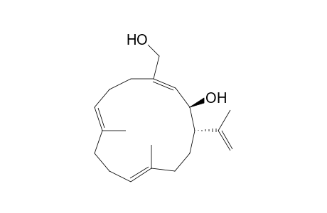 1,7,11-cyclotetradecatriene-1-methanol, 3-hydroxy-7,11-dimethyl-4-(1-methylethenyl)-, (1E,3R*,4S*,7E,11E)-(+-)-