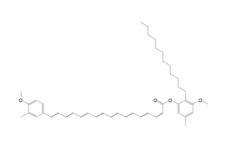 (2-dodecyl-3-hydroxy-5-methyl-phenyl) 17-(4-hydroxy-3-methyl-phenyl)-7-methoxy-heptadeca-2,4,6,8,10,12,14,16-octaenoate