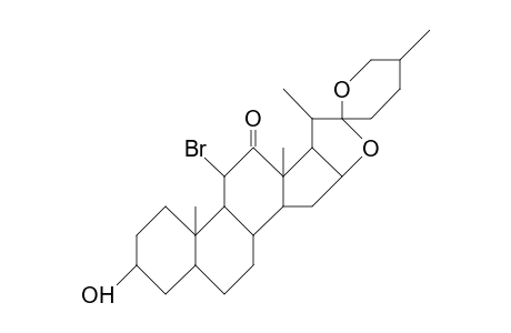 11b-Bromo-(25R)-5a-spirostan-3b-ol-12-one