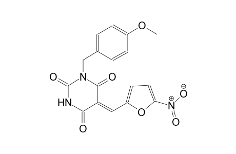 (5Z)-1-(4-methoxybenzyl)-5-[(5-nitro-2-furyl)methylene]-2,4,6(1H,3H,5H)-pyrimidinetrione