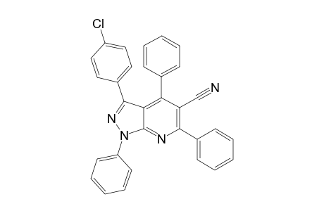 3-(4-Chlorophenyl)-1,4,6-triphenyl-1H-pyrazolo[3,4-b]pyridine-5-carbonitrile