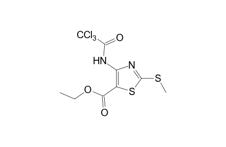 2-(methylthio)-4-(2,2,2-trichloroacetamido)-5-thiazolecarboxylic acid, ethyl ester