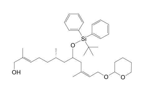 (6S)-2,6,10-Trimethyl-8-tert-butyldiphenylsiloxy-12-tetrahydropyranoxy-2E.10Z-dodecadienyl-1-ol