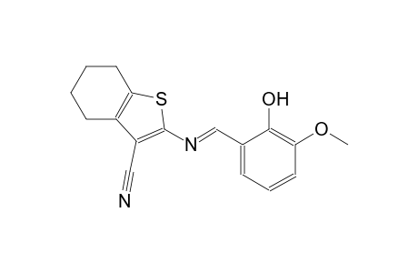 2-([(E)-(2-Hydroxy-3-methoxyphenyl)methylidene]amino)-4,5,6,7-tetrahydro-1-benzothiophene-3-carbonitrile