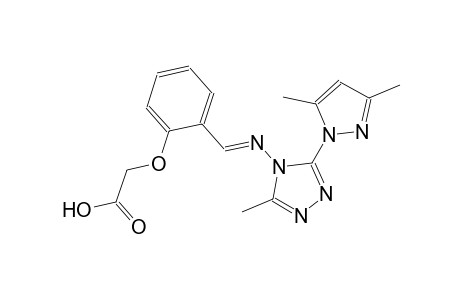 [2-((E)-{[3-(3,5-dimethyl-1H-pyrazol-1-yl)-5-methyl-4H-1,2,4-triazol-4-yl]imino}methyl)phenoxy]acetic acid