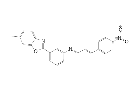 N-[3-(6-methyl-1,3-benzoxazol-2-yl)phenyl]-N-[(E,2E)-3-(4-nitrophenyl)-2-propenylidene]amine