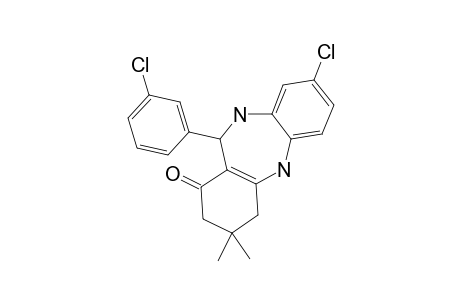 11-[(META-CHLORO)-PHENYL]-8-CHLORO-3,3-DIMETHYL-2,3,4,5,10,11-HEXAHYDRO-1H-DIBENZO-[B,E]-[1,4]-DIAZEPIN-1-ONE