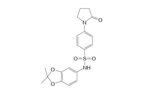 Benzenesulfonamide, N-(2,2-dimethyl-1,3-benzodioxol-5-yl)-4-(2-oxo-1-pyrrolidinyl)-