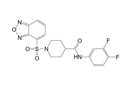 1-(2,1,3-benzoxadiazol-4-ylsulfonyl)-N-(3,4-difluorophenyl)-4-piperidinecarboxamide