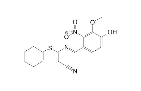 benzo[b]thiophene-3-carbonitrile, 4,5,6,7-tetrahydro-2-[[(E)-(4-hydroxy-3-methoxy-2-nitrophenyl)methylidene]amino]-