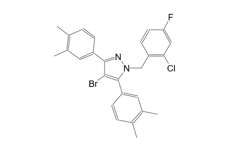 4-bromo-1-(2-chloro-4-fluorobenzyl)-3,5-bis(3,4-dimethylphenyl)-1H-pyrazole