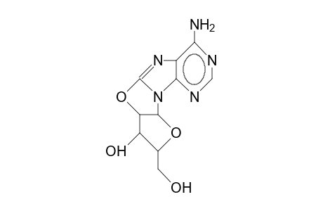 Furo[2',3':4,5]oxazolo[3,2-e]purine-8-methanol, 4-amino-6a,7,8,9a-tetrahydro-7-hydroxy-