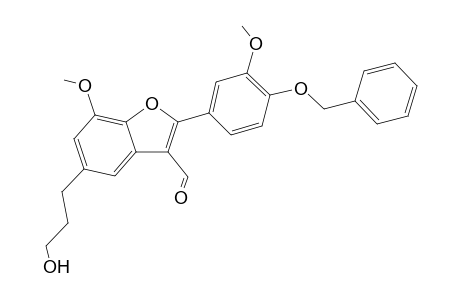 2-(4-benzoxy-3-methoxy-phenyl)-5-(3-hydroxypropyl)-7-methoxy-benzofuran-3-carbaldehyde