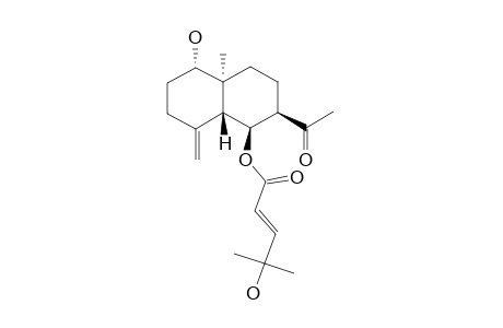 (E)-4-hydroxy-4-methyl-pent-2-enoic acid [(1S,2R,4aS,5S,8aR)-2-acetyl-5-hydroxy-4a-methyl-8-methylene-decalin-1-yl] ester