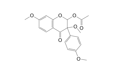 4H-1-Benzopyran-4-one, 2-(acetyloxy)-2,3-dihydro-3,7-dimethoxy-3-(4-methoxyphenyl)-, trans-(.+-.)-