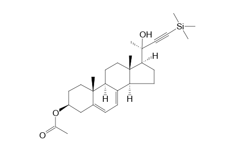(20R)-23-Trimethylsilyl-3.beta.-acetoxy-20-hydroxy-24-norchol-5,7-dien-22-yne