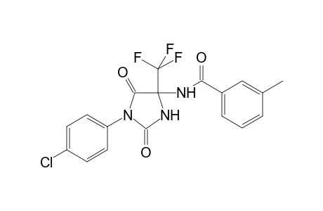 N-[1-(4-chlorophenyl)-2,5-bis(oxidanylidene)-4-(trifluoromethyl)imidazolidin-4-yl]-3-methyl-benzamide