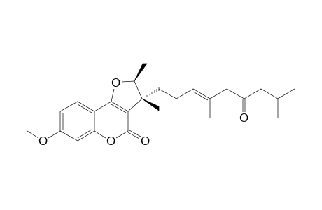 (2S,3R)-3-[(E)-4,8-dimethyl-6-oxidanylidene-non-3-enyl]-7-methoxy-2,3-dimethyl-2H-furo[3,2-c]chromen-4-one