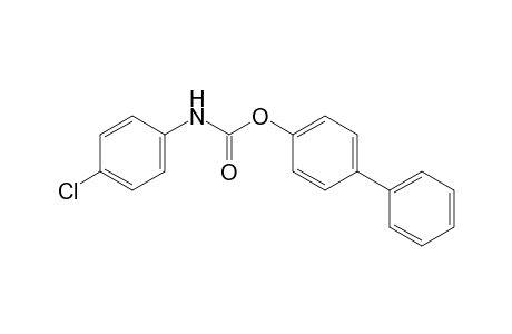 p-chlorocarbanilic acid, 4-biphenylyl ester