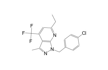 1H-pyrazolo[3,4-b]pyridine, 1-[(4-chlorophenyl)methyl]-6-ethyl-3-methyl-4-(trifluoromethyl)-