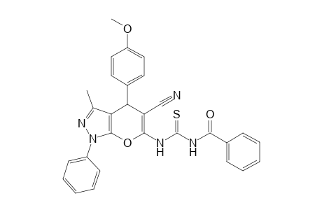 6-[N-(Benzoylthiocyanato)amino]-4-(p-methoxyphenyl)-5-cyano-3-methyl-1-phenyl-4H-pyrano[2,3-c]pyrazole