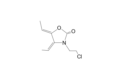 3-(2-Chloro-ethyl)-5-eth-(Z)-ylidene-4-eth-(E)-ylidene-oxazolidin-2-one