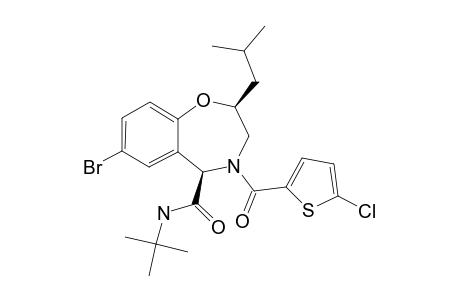 7-BROMO-N-(TERT.-BUTYL)-4-(5-CHLOROTHIOPHENE-2-CARBONYL)-2-ISOBUTYL-2,3,4,5-TETRAHYDROBENZO-[F]-[1,4]-OXAZEPINE-5-CARBOXAMIDE