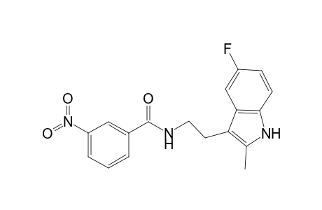 N-[2-(5-fluoranyl-2-methyl-1H-indol-3-yl)ethyl]-3-nitro-benzamide