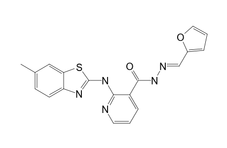 N'-(FURAN-2-YL-METHYLIDENE)-2-[(6-METHYL-1,3-BENZOTHIAZOL-2-YL)-AMINO]-PYRIDINE-3-CARBOHYDRAZIDE