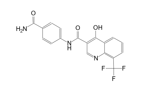 3-quinolinecarboxamide, N-[4-(aminocarbonyl)phenyl]-4-hydroxy-8-(trifluoromethyl)-