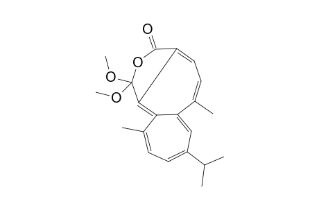 Heptaleno[1,2-c]furan-3(1H)-one, 1,1-dimethoxy-6,11-dimethyl-8-(1-methylethyl)-, (.+-.)-