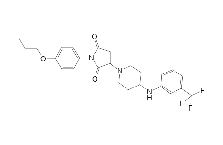 1-(4-propoxyphenyl)-3-(4-{[3-(trifluoromethyl)phenyl]amino}piperidin-1-yl)pyrrolidine-2,5-dione