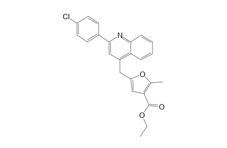 5-[[2-(4-chlorophenyl)-4-quinolinyl]methyl]-2-methyl-3-furancarboxylic acid ethyl ester
