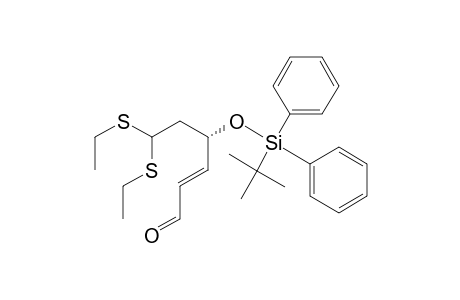 4(S)-[(tert-butyldiphenylsilyl)oxy]-6,6-bis(ethylthio)-hex-2(E)-enal
