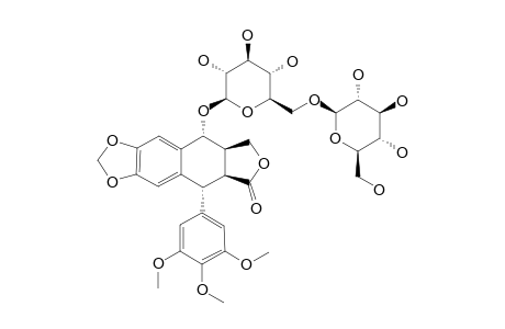 L-PICROPODOPHILLOTOXIN-7'-O-(BETA-D-GLUCOPYRANOSYL-(1->6)-BETA-D-GLUCOPYRANOSIDE)