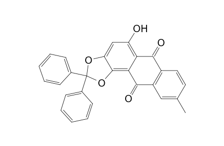 5-Hydroxy-9-methyl-2,2-diphenylanthra[1,2-d]-1,3-dioxole-6,11-dione