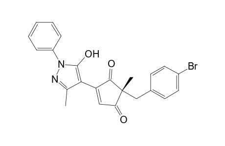 (R)-2-(4-Bromobenzyl)-4-(5-hydroxy-3-methyl-1-phenyl-1H-pyrazol-4-yl)-2-methylcyclopent-4-ene-1,3-dione