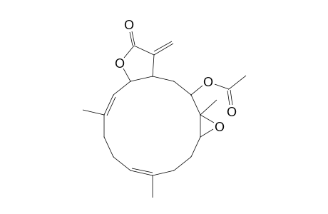 (10e,14e)-5-acetoxy-6,7-epoxy-6,10,14-trimethyl-3-methylene-3a,6,7,8,9,12,13,15a-octahydrocyclotetradeca(b)furan-2(3h),5(4h)-dione