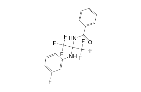 N-[2,2,2-Trifluoro-1-(3-fluoroanilino)-1-(trifluoromethyl)ethyl]benzamide