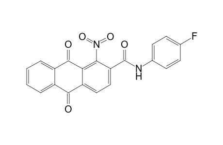 N-(4-fluorophenyl)-1-nitro-9,10-bis(oxidanylidene)anthracene-2-carboxamide