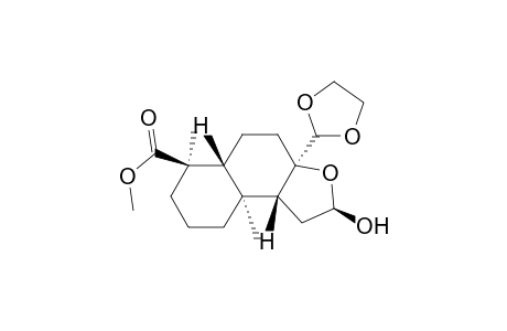Naphtho[2,1-b]furan-6-carboxylic acid, 3a-(1,3-dioxolan-2-yl)dodecahydro-2-hydroxy-6,9a-dimethyl-, methyl ester, [2R-(2.alpha.,3a.beta.,5a.alpha.,6.alpha.,9a.beta.,9b.alpha.)]-