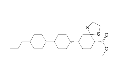 1,4-Dithiaspiro[4.5]decane-6-carboxylic acid, 9-(4'-propyl[1,1'-bicyclohexyl]-4-yl)-, methyl ester, [6.alpha.,9.alpha.[trans(trans)]]-