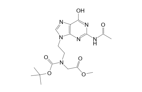 N-tert-Butoxycarbonyl-[N-[2-(2-aminoacetylguanine-9-yl)ethyl]glycine methyl ester