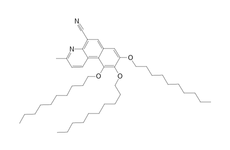 2-Methyl-5,6,7-tridecyloxybenzo[f]quinoline-10-carbonitrile