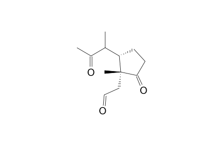 Cyclopentaneacetaldehyde, 1-methyl-2-(1-methyl-2-oxopropyl)-5-oxo-, [1.alpha.,2.beta.(S*)]-(.+-.)-