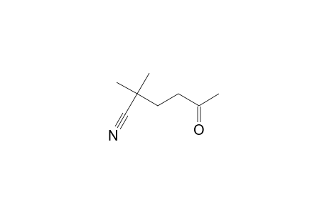 2,2-Dimethyl-5-oxidanylidene-hexanenitrile