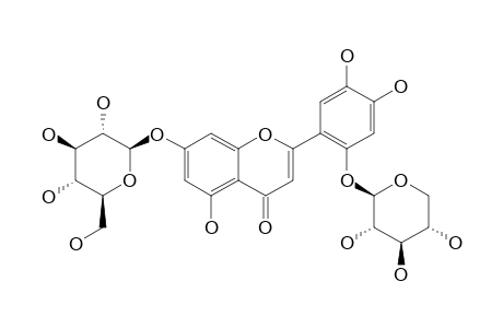 ISOETIN-7-BETA-D-GLUCOPYRANOSIDE-2'-BETA-D-XYLOPYRANOSIDE;5,7,2',4',5'-PENTAHYDROXY-FLAVONE-7-BETA-D-GLUCOPYRANOSIDE-2'-BETA-D-XYLOPYRANOSIDE