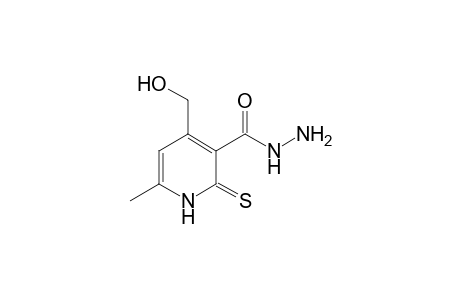 3-Pyridinecarboxylic acid, 1,2-dihydro-4-(hydroxymethyl)-6-methyl-2-thioxo-, hydrazide
