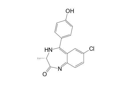 2H-1,4-Benzodiazepin-2-one, 7-chloro-1,3-dihydro-3-methyl-5-phenyl-, monohydroxy deriv., (S)-